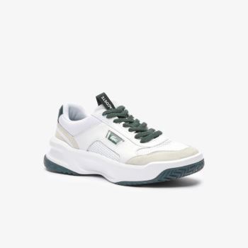 Lacoste Ace Lift Colourblock Leather Reflective Sneakers Pánské - Tenisky Bílé / Tmavě Zelene | CZ-f